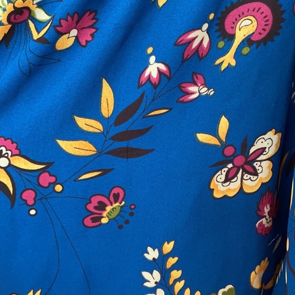 Sienna Sky Romper in Summer Blue Floral Print Small Bright Spring Shorts - Picture 5 of 7